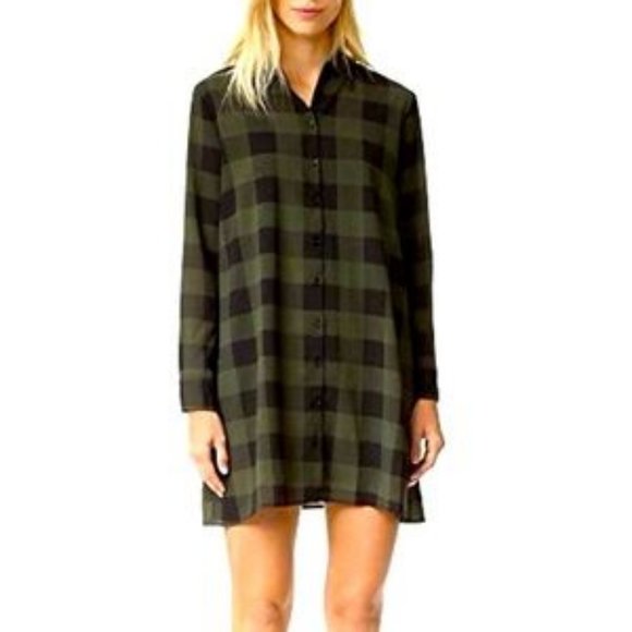 BB Dakota Dresses & Skirts - Revolve BB Dakota Plaid Button Down Dress XS